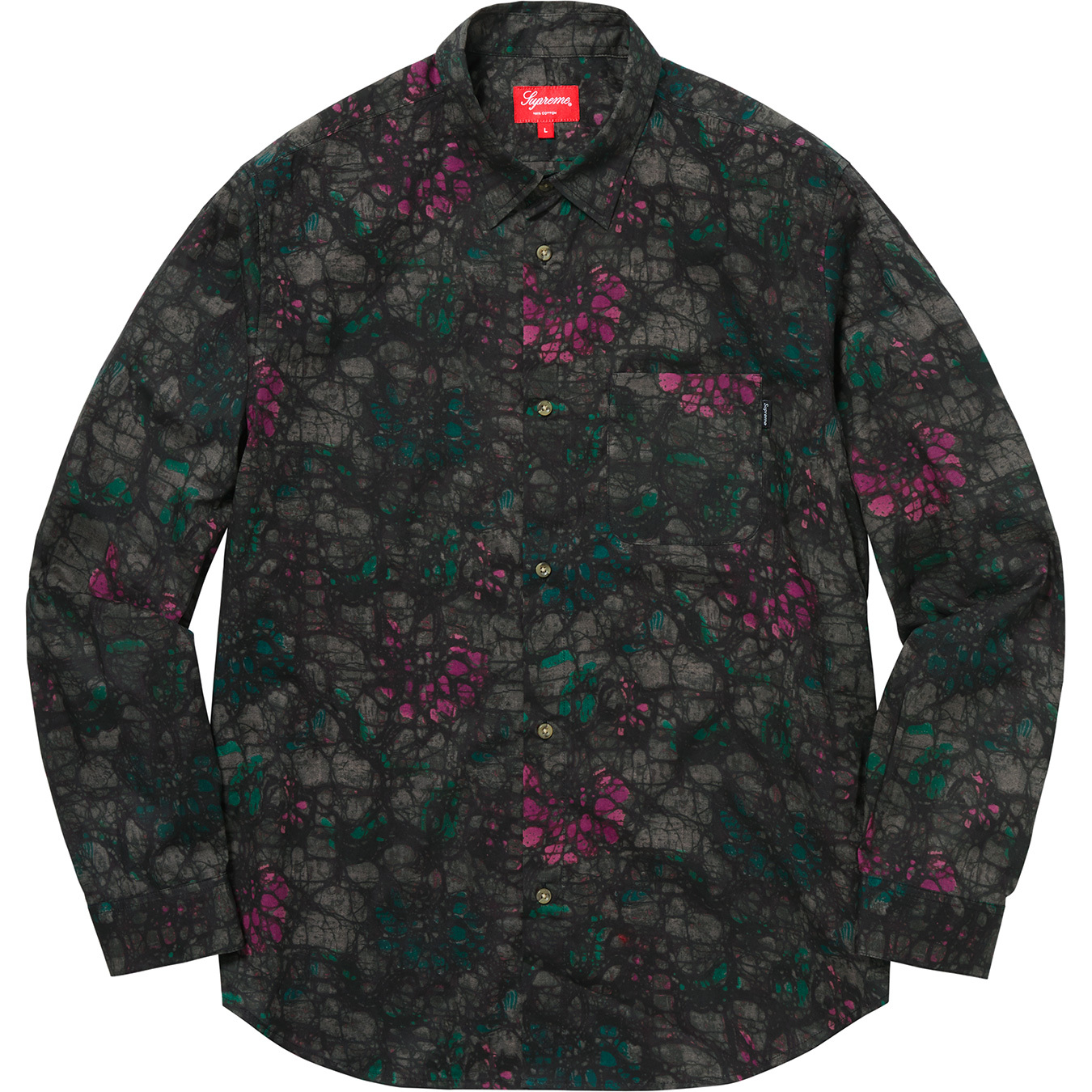 Supreme Acid Floral Shirt Black - Novelship